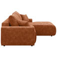 ECKSOFA  in Webstoff Orange  - Schwarz/Orange, KONVENTIONELL, Kunststoff/Textil (270/192cm) - Carryhome