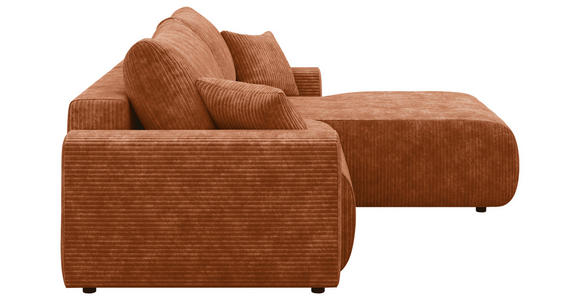 ECKSOFA  in Webstoff Orange  - Schwarz/Orange, KONVENTIONELL, Kunststoff/Textil (270/192cm) - Carryhome