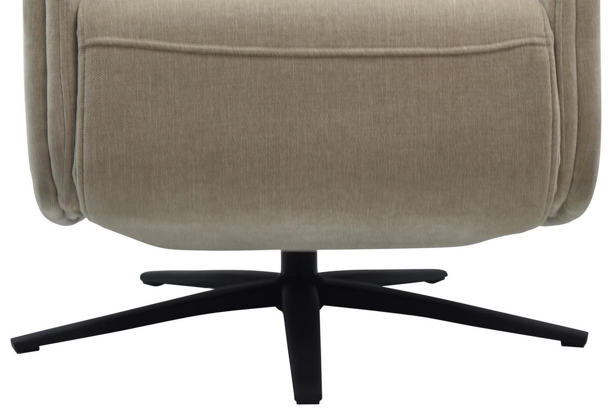 RELAXSESSEL Webstoff    - Beige/Schwarz, Design, Holz/Textil (75/109/84/148/84cm) - Livetastic