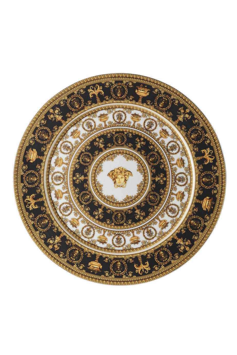 TANJIR  33 cm           I LOVE BAROQUE   - bela/braon, Konvencionalno, keramika (33cm) - Versace