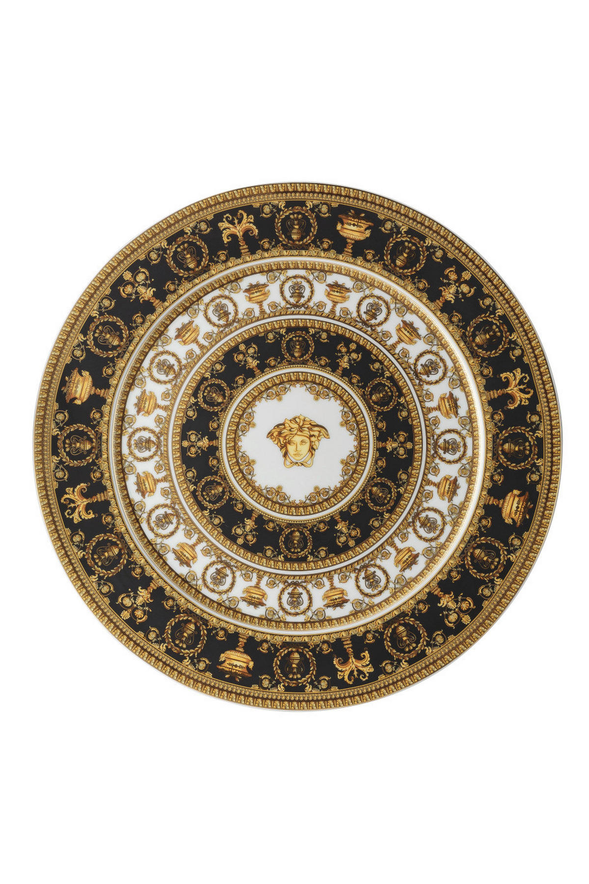 TANJIR  33 cm           I LOVE BAROQUE   - bela/braon, Konvencionalno, keramika (33cm) - Versace