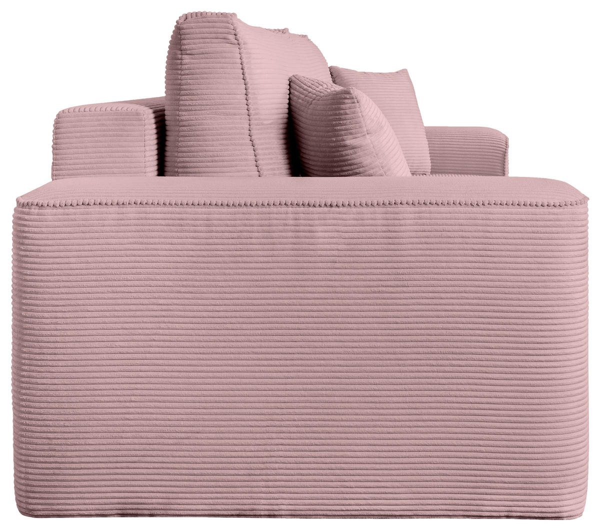 SCHLAFSOFA  mit Rücken echt, Armteil links, Armteil rechts Cord Altrosa  - Schwarz/Altrosa, Design, Kunststoff/Textil (261/95/108cm) - Xora