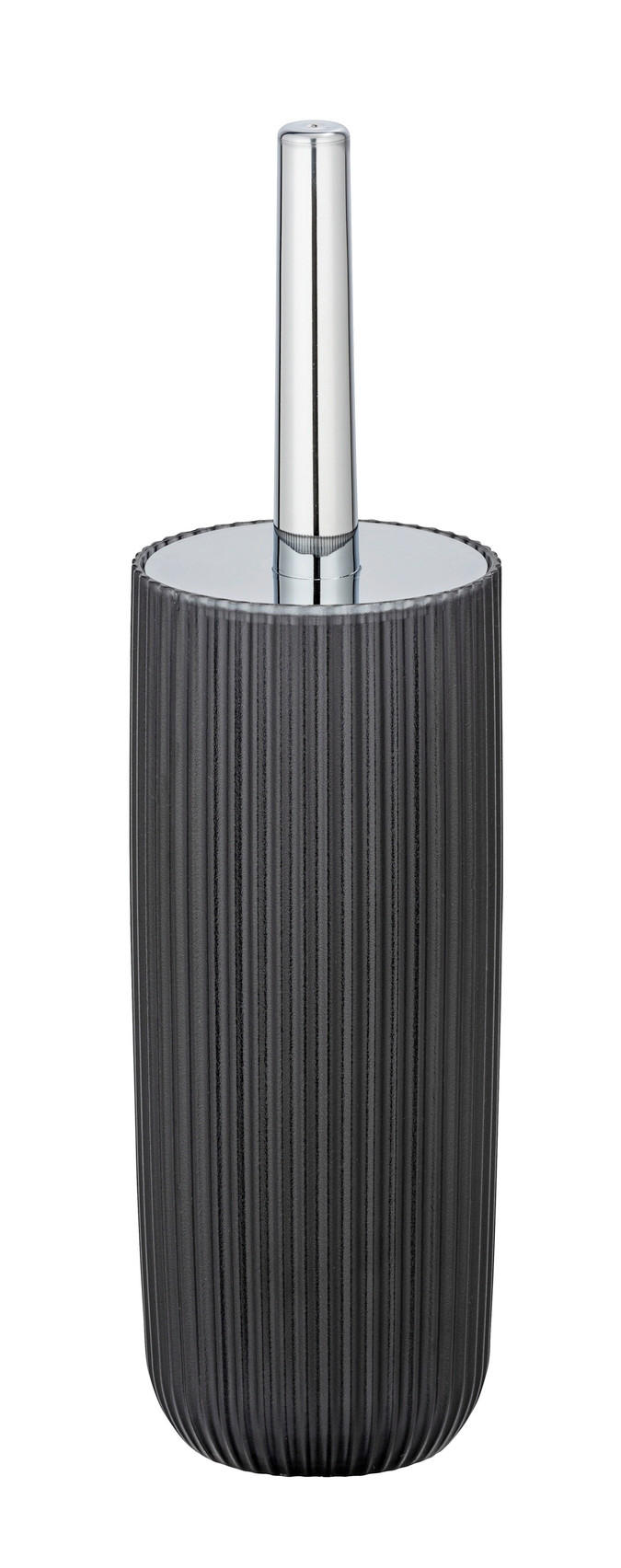 WC-BÜRSTENGARNITUR - Chromfarben/Grau, Basics, Kunststoff (10/36,5/10cm) - Wenko