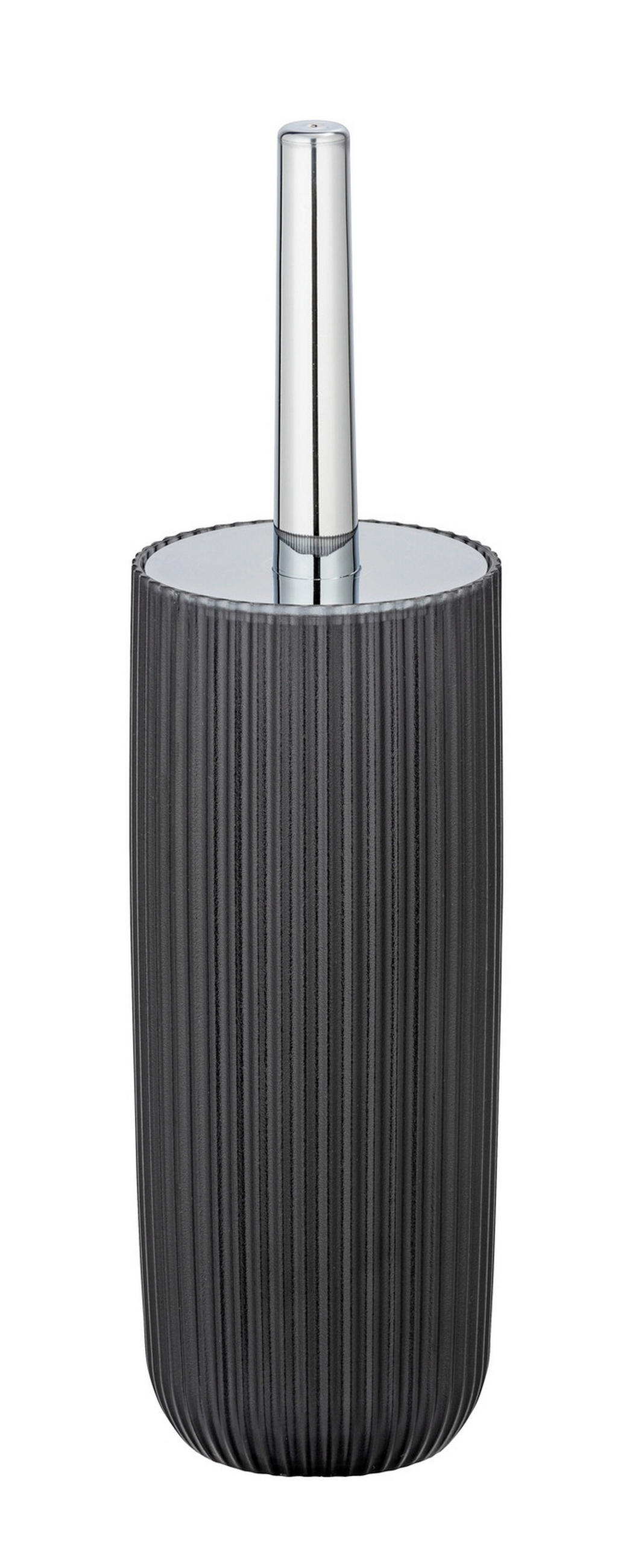WC-BÜRSTENGARNITUR - Chromfarben/Grau, Basics, Kunststoff (10/36,5/10cm) - Wenko