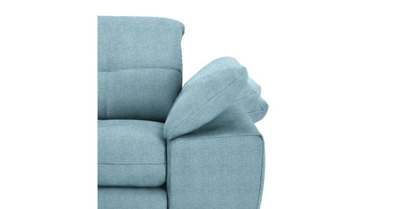 ECKSOFA in Webstoff Hellblau  - Schwarz/Hellblau, Design, Textil/Metall (180/265cm) - Carryhome