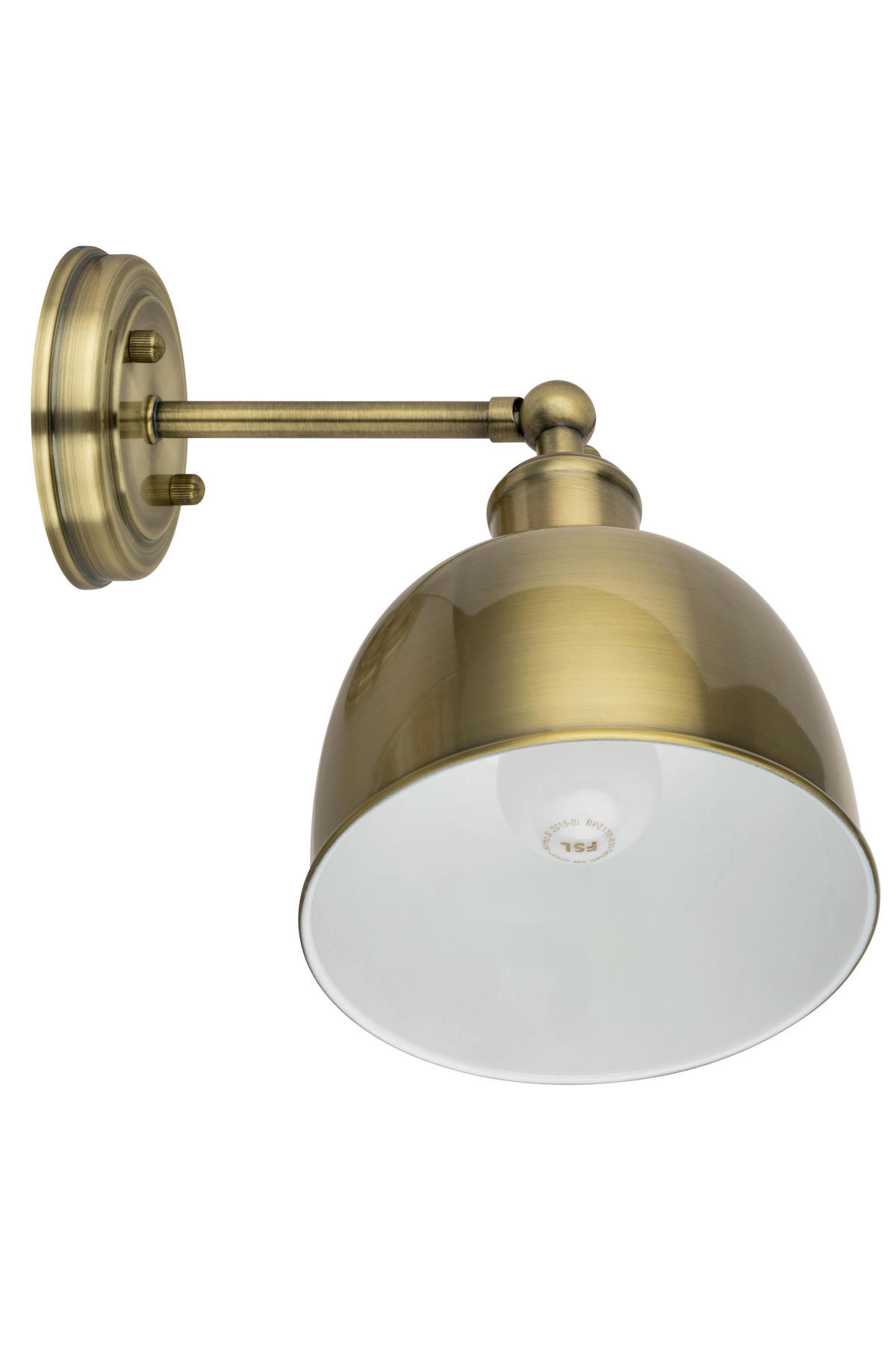 WANDLEUCHTE 25/15,5/25 cm  - Messingfarben, Trend, Metall (25/15,5/25cm) - Collett's Monde