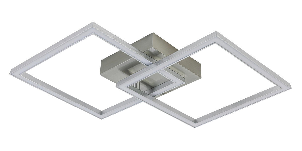 LED PLAFONJERA  - boja nikla/srebrna, Trendi, metal/plastika (57/35/6,5cm) - Boxxx