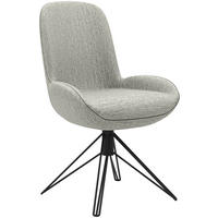 STUHL Chenille Grau  - Schwarz/Grau, Design, Textil/Metall (55/90/62cm) - Musterring