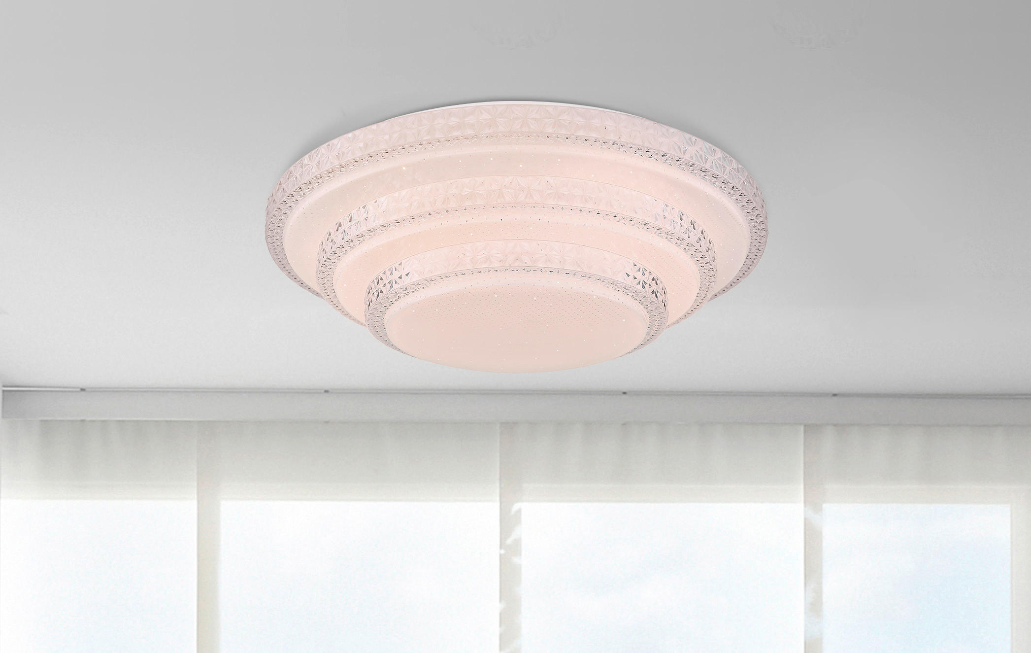 LED-DECKENLEUCHTE  Smart 49,5/12,7 cm   - Weiß, LIFESTYLE, Kunststoff/Metall (49,5/12,7cm) - Globo