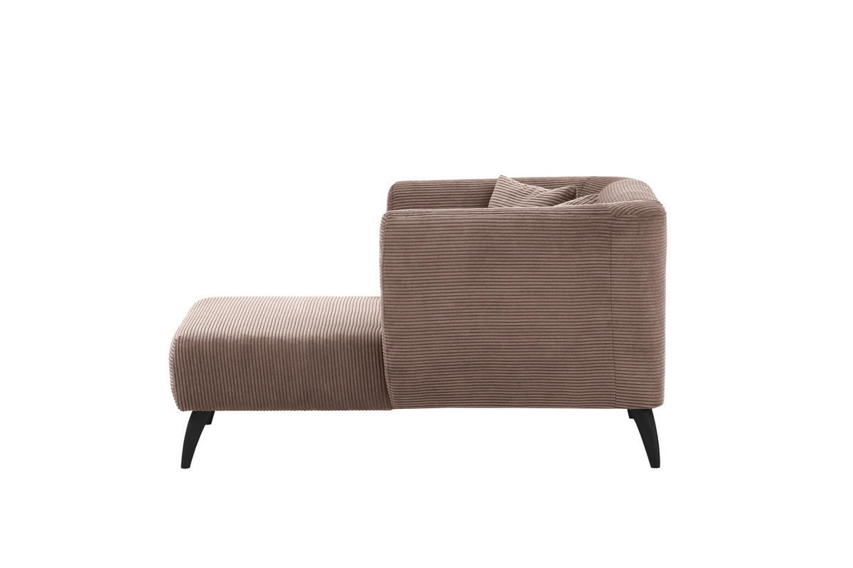 XXL-SESSEL in Cord Graubraun  - Graubraun/Schwarz, Modern, Holz/Textil (108/84/155cm) - MID.YOU