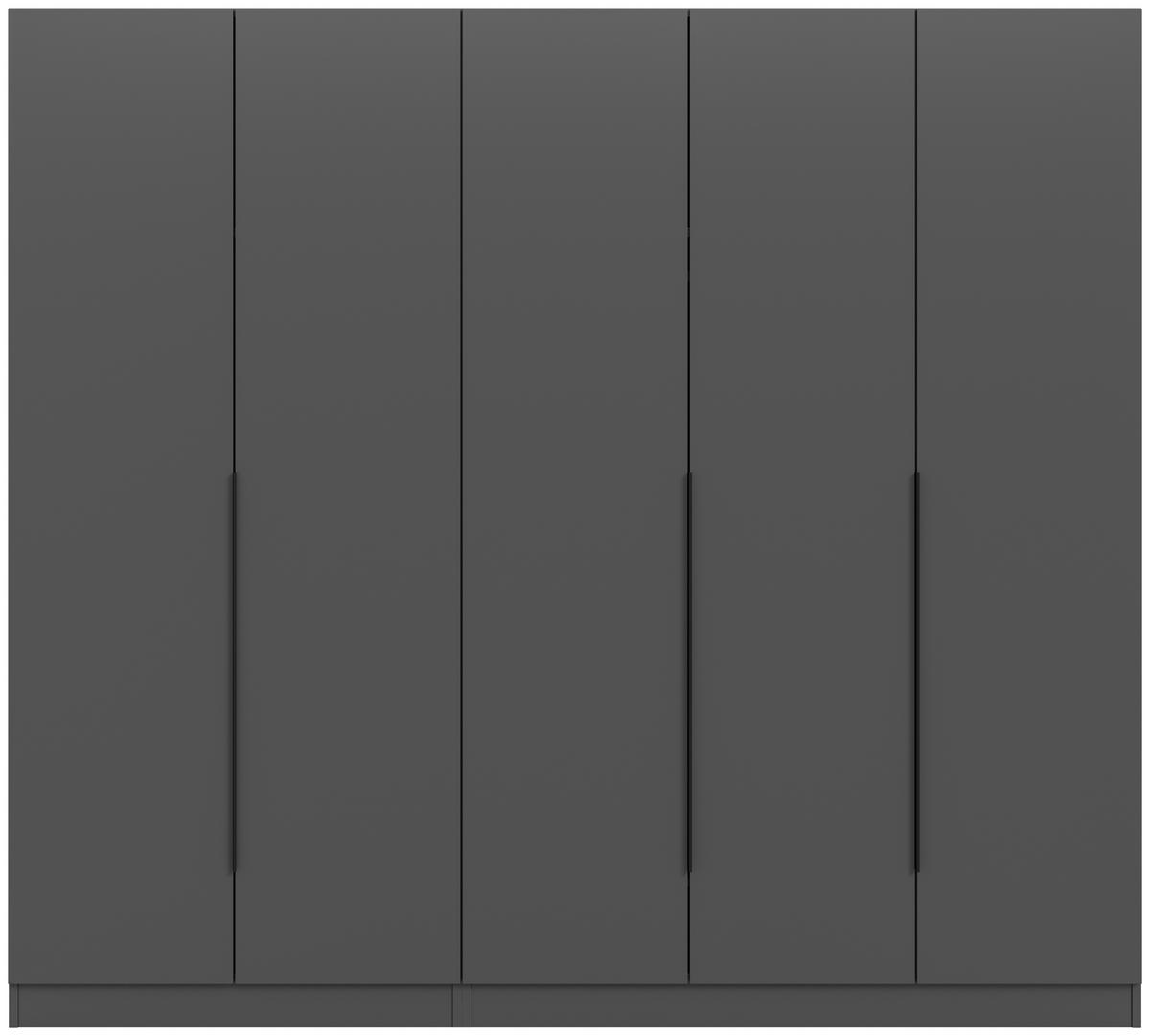 DREHTÜRENSCHRANK  in Anthrazit  - Anthrazit/Schwarz, MODERN, Holzwerkstoff/Kunststoff (200/181/52cm) - MID.YOU