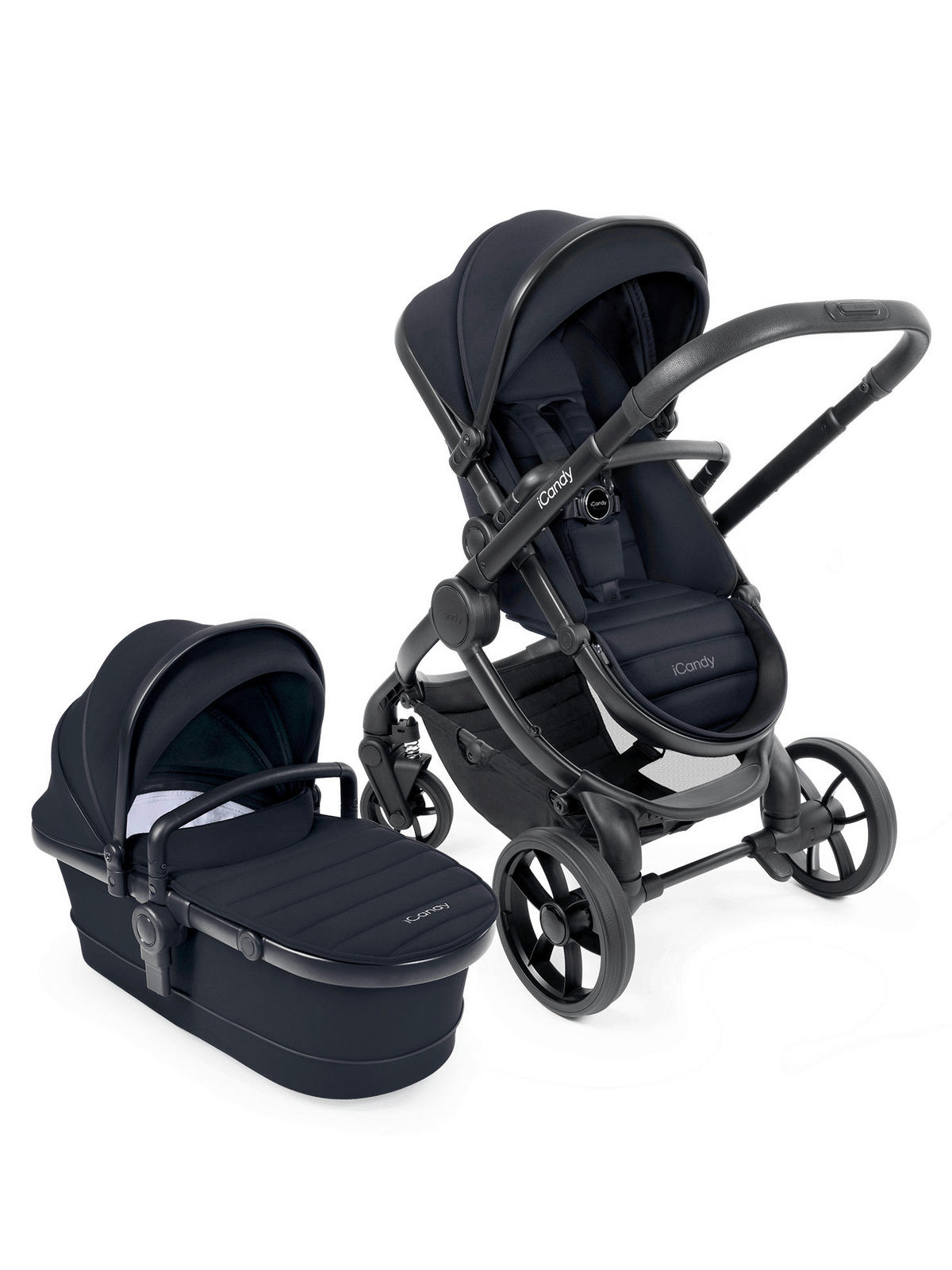 DEČJA KOLICA  PEACH 7  - crna visoki sjaj/crna, Osnovno, tekstil/plastika (75/55/39cm) - ICANDY