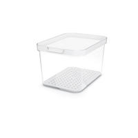 HŰTŐSZEKRÉNY DOBOZ  - fehér/átlátszó, Basics, műanyag (19,6/13,6/11,3cm) - Rotho