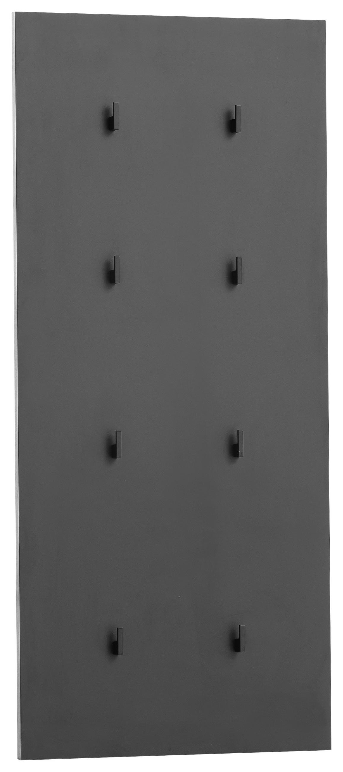 GARDEROBENPANEEL  in 24,5/109/2,6 cm  - Schwarz, Design, Holzwerkstoff (24,5/109/2,6cm) - MID.YOU