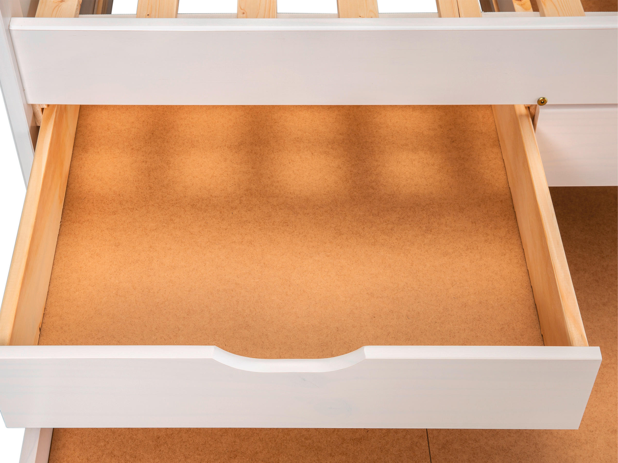 AUSZIEHBETT 90/200 cm  in Weiß  - Weiß, Basics, Holz/Kunststoff (90/200cm) - MID.YOU