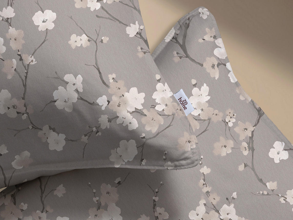 BETTWÄSCHE 2-teilig Aria Flanell 135/200 cm  - Grau, Basics, Textil (135/200cm) - Zohome