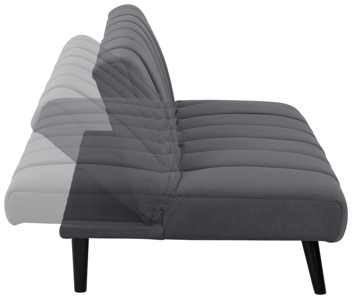 JUGEND- UND KINDERSOFA Flanell Dunkelgrau  - Dunkelgrau/Schwarz, MODERN, Holz/Textil (180/81/93cm) - P & B
