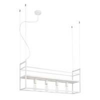 SVJETILJKA VISEĆA    100/20/160 cm    5054 JEFFER  - bijela visoki sjaj, Basics, metal (100/20/160cm)