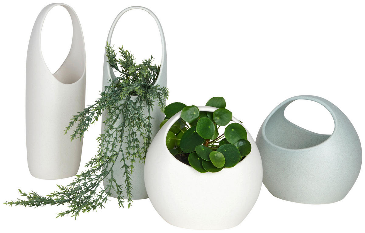 VASE 40.5 cm  - Weiß, Design, Keramik (14/40,5/11,5cm) - Ambia Home