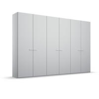 DREHTÜRENSCHRANK in Hellgrau  - Hellgrau, Trend, Glas/Holzwerkstoff (301/235/60cm) - Novel