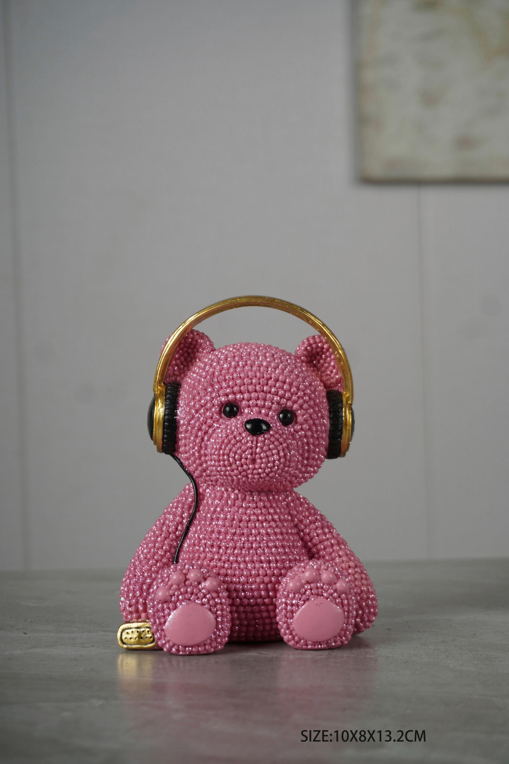 DEKOR ÁLLATFIGURA - rózsaszín, Basics, műanyag (10/8/13,2cm)