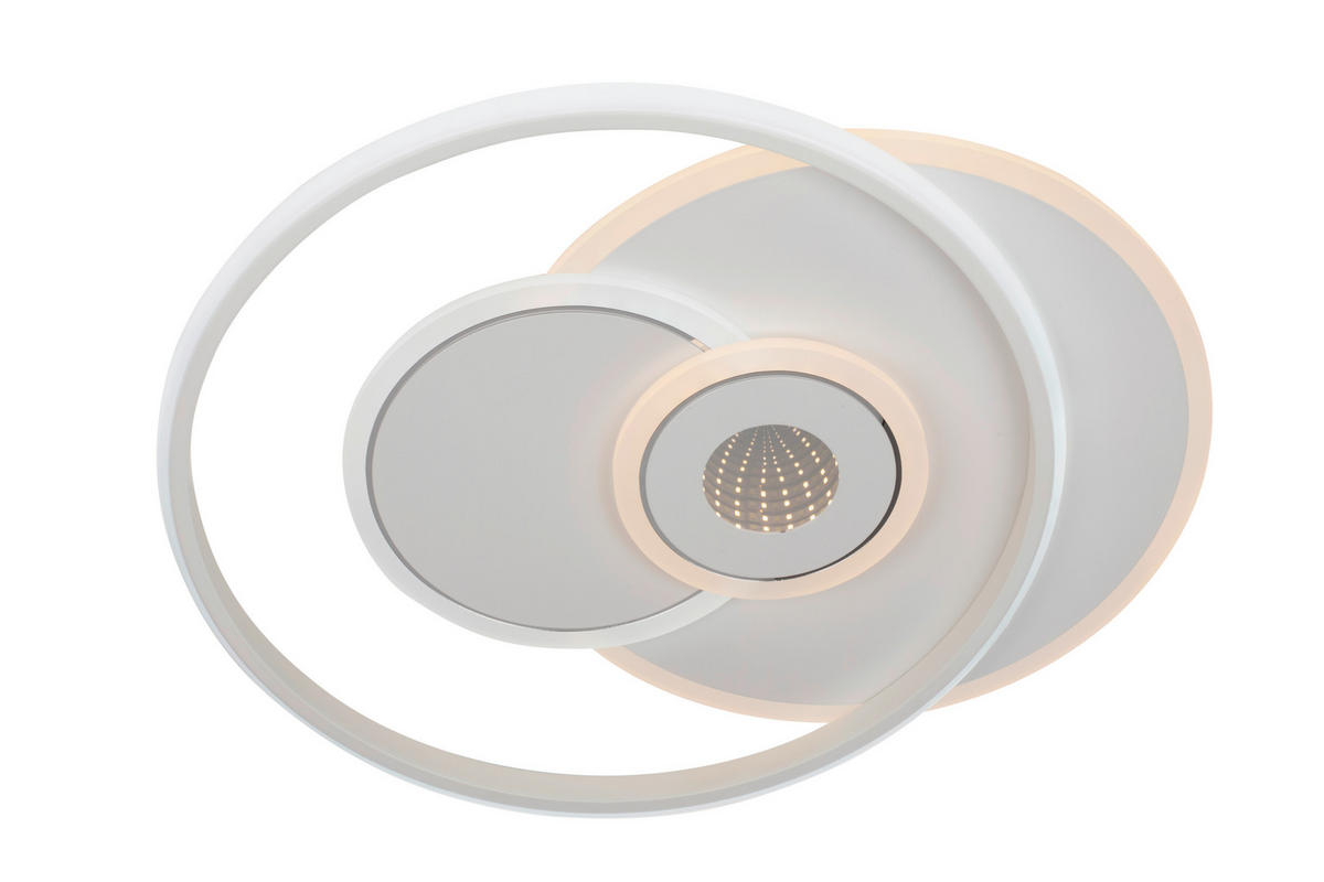 STROPNÍ LED SVÍTIDLO, 50,3/42,5/6 cm - bílá, Trend, kov/plast (50,3/42,5/6cm) - Novel