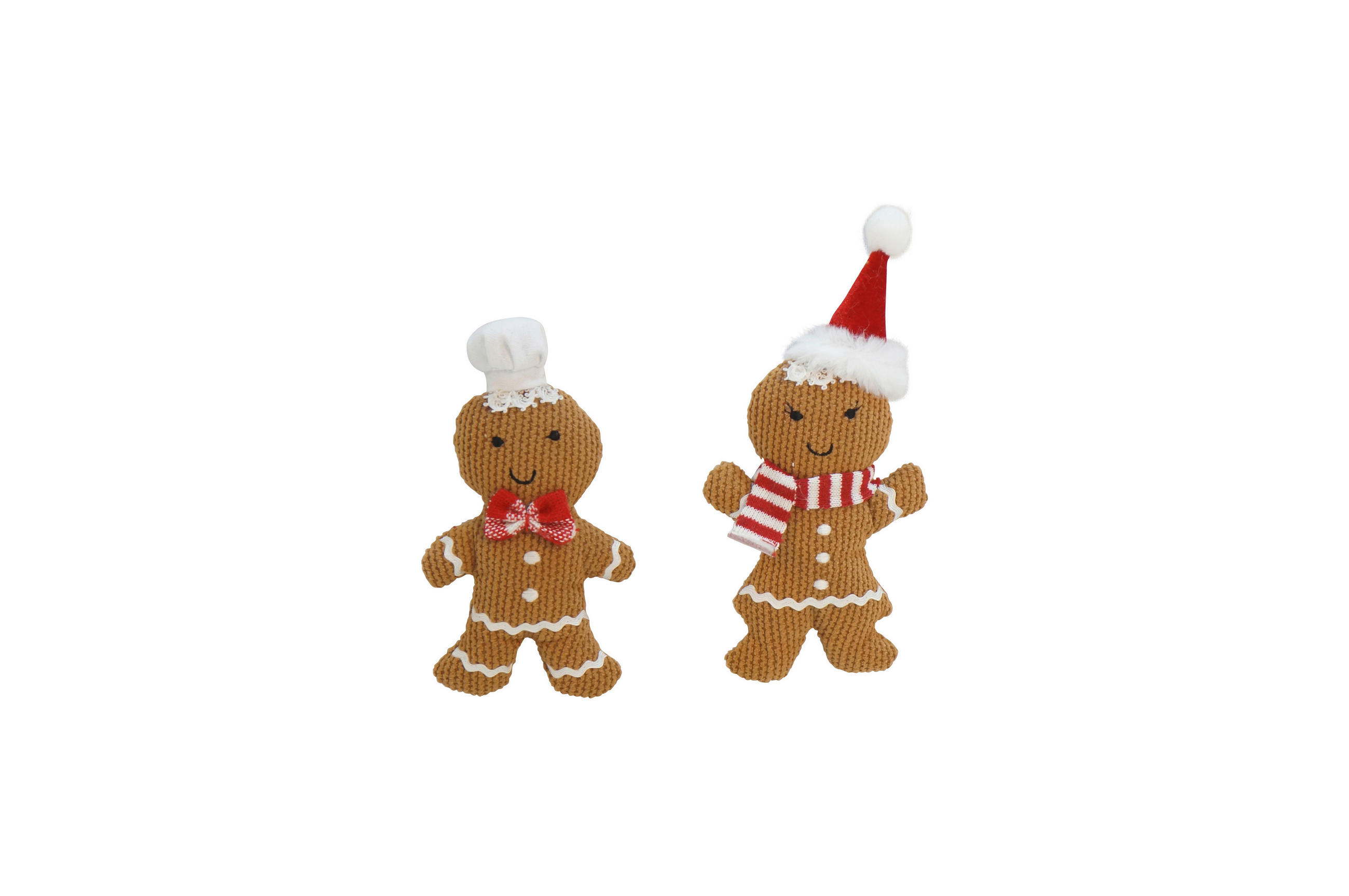 BOŽIČNA FIGURICA - svetlo rjava/rdeča, Trendi, tekstil (9/19cm) - X-Mas