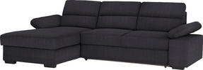 ECKSOFA Anthrazit Webstoff  - Dunkelbraun/Anthrazit, KONVENTIONELL, Kunststoff/Textil (166/258cm) - Cantus