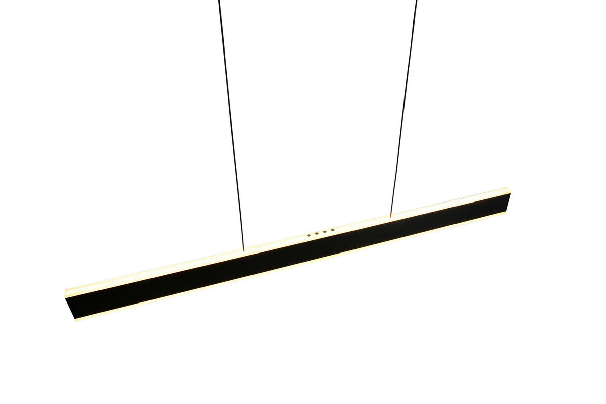 LED-HÄNGELEUCHTE 120/10/60-180 cm  - Schwarz/Weiß, Design, Kunststoff/Metall (120/10/60-180cm)