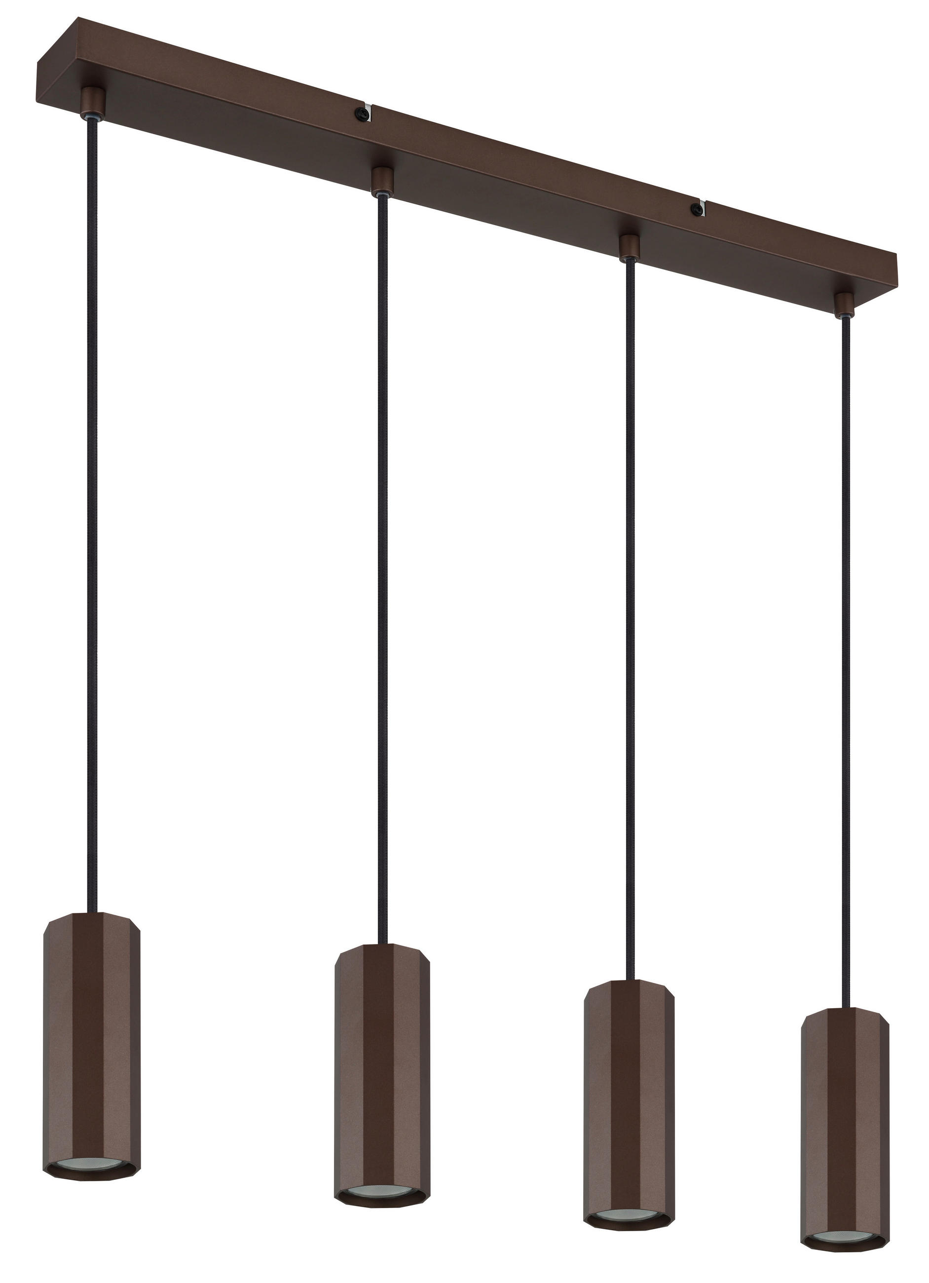 HÄNGELEUCHTE 61/6/120 cm   - Bronzefarben, Design, Metall (61/6/120cm) - Globo