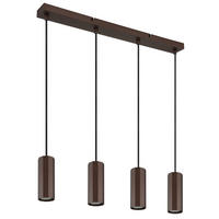 HÄNGELEUCHTE 61/6/120 cm   - Bronzefarben, Design, Metall (61/6/120cm) - Globo