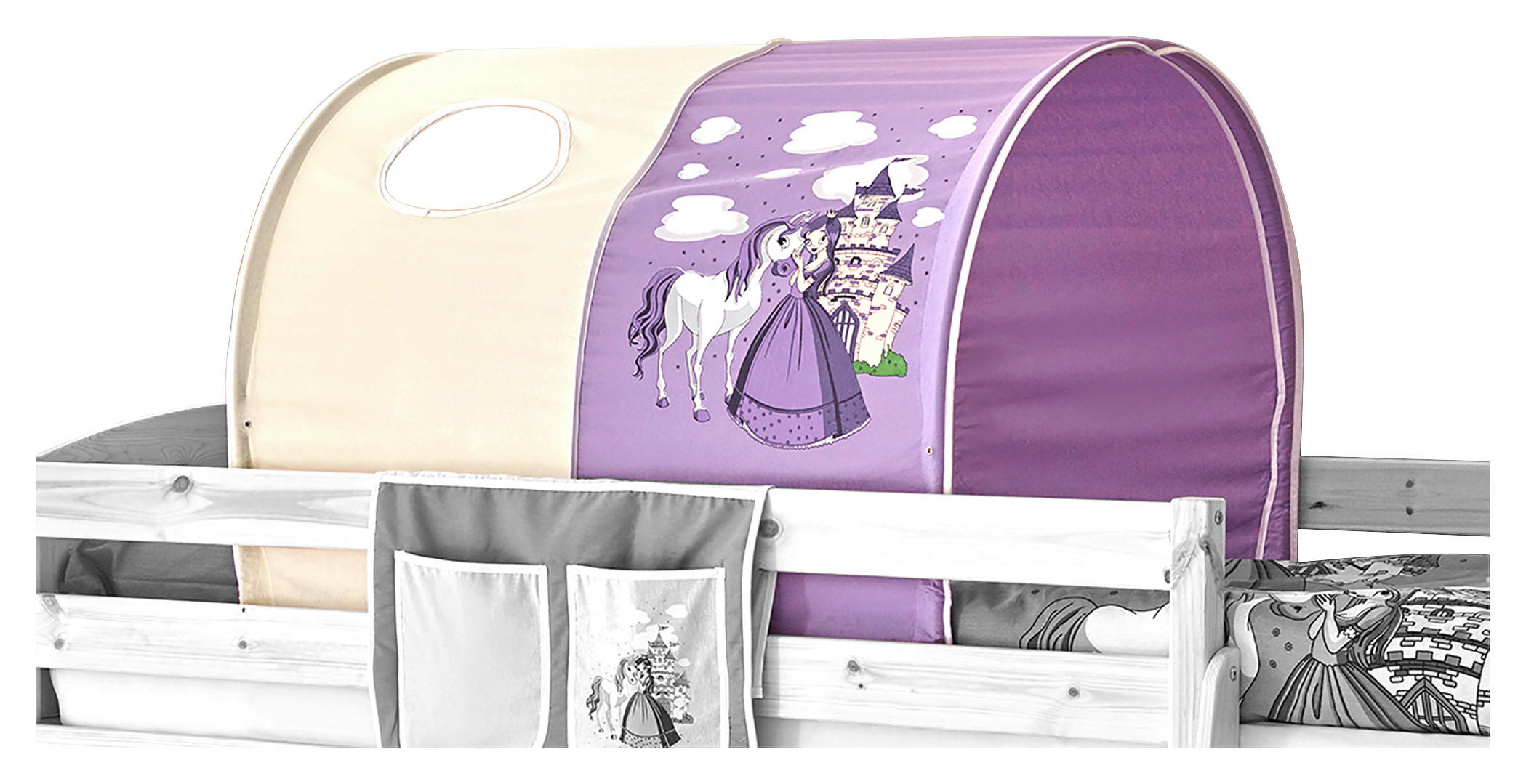 TUNNELSET - Beige/Flieder, KONVENTIONELL, Textil/Metall (100/73/87cm) - MID.YOU