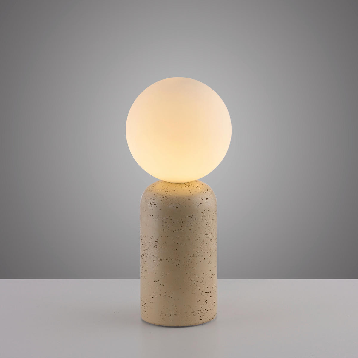 LED-TISCHLEUCHTE SW TRAVENTA 14/14/35 cm   - Creme, Design, Glas/Kunststoff (14/14/35cm) - Schöner Wohnen