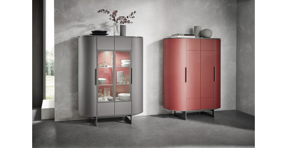 HIGHBOARD Anthrazit, Bordeaux Einlegeböden - Bordeaux/Anthrazit, Design, Holzwerkstoff/Metall (120/150/45cm) - Ambiente