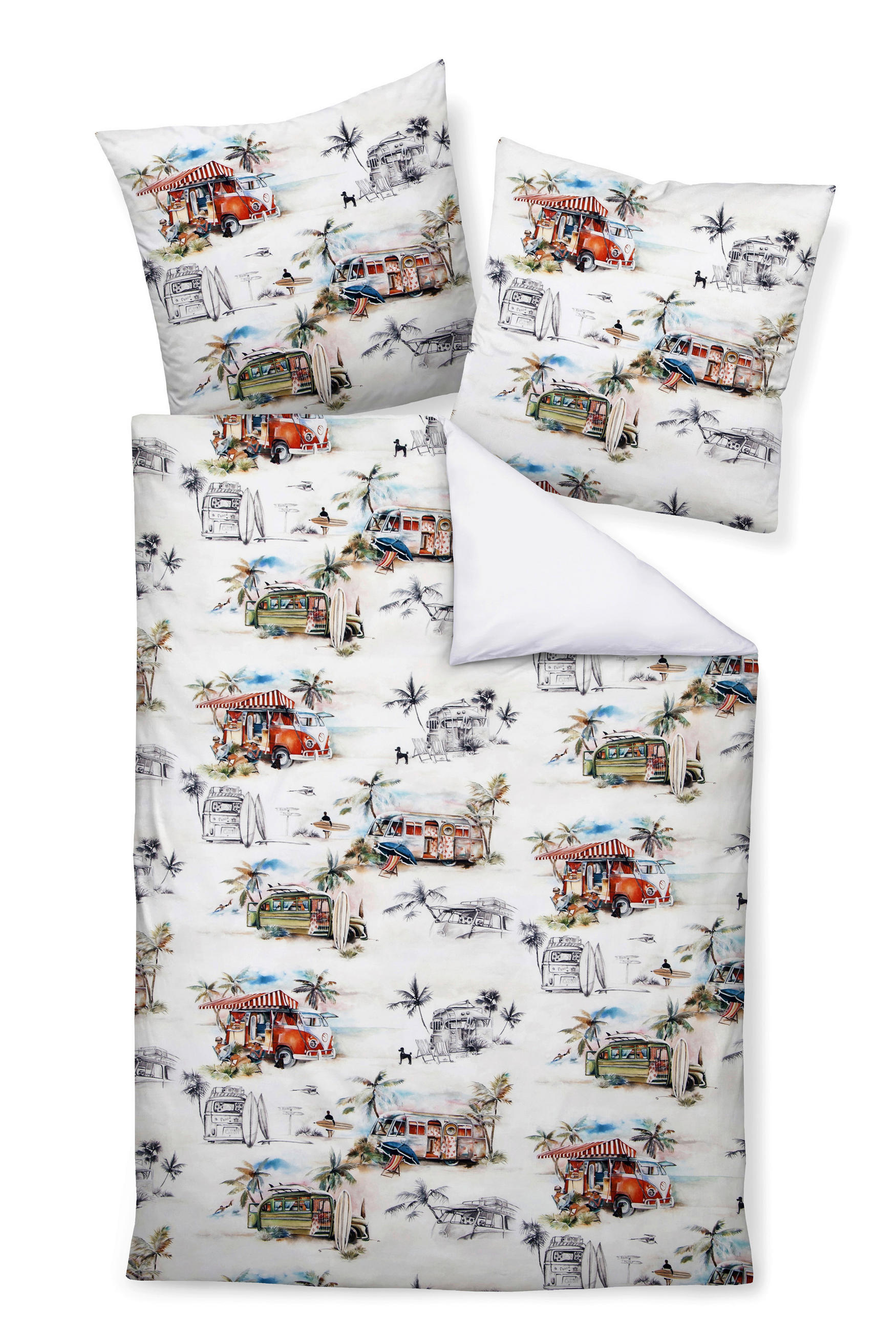BETTWÄSCHE MODERN ART Makosatin 155/220 cm  - Multicolor, Trend, Textil (155/220cm) - Janine