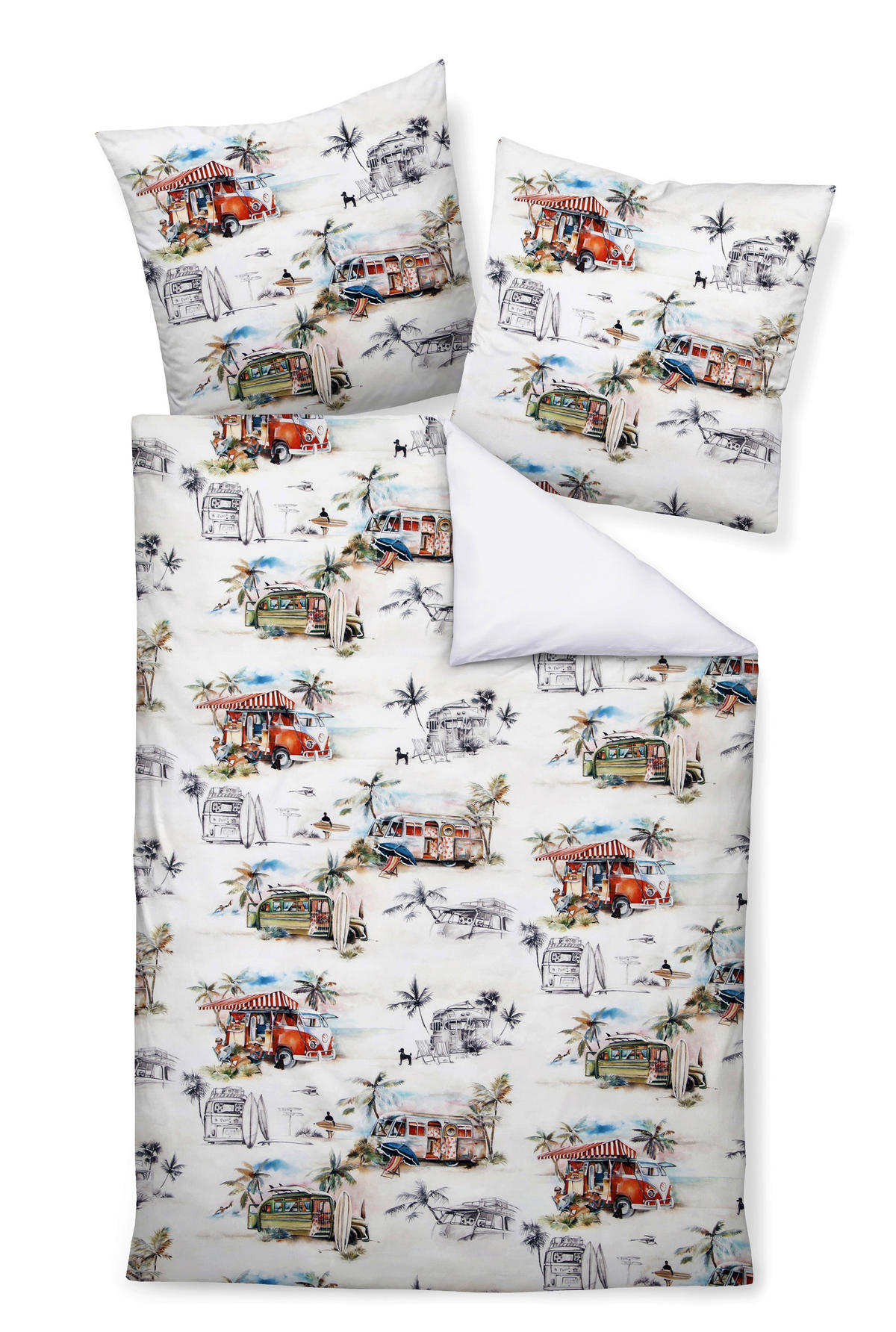 BETTWÄSCHE MODERN ART Makosatin 155/220 cm  - Multicolor, Trend, Textil (155/220cm) - Janine