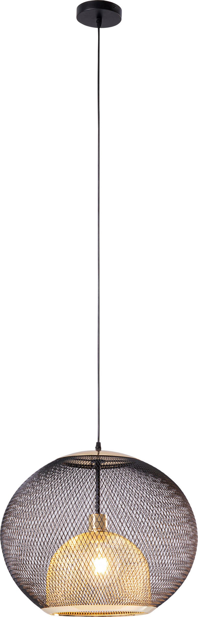 HÄNGELEUCHTE 45/120/45 cm   - Goldfarben/Schwarz, Design, Metall (45/120/45cm) - Kare-Design