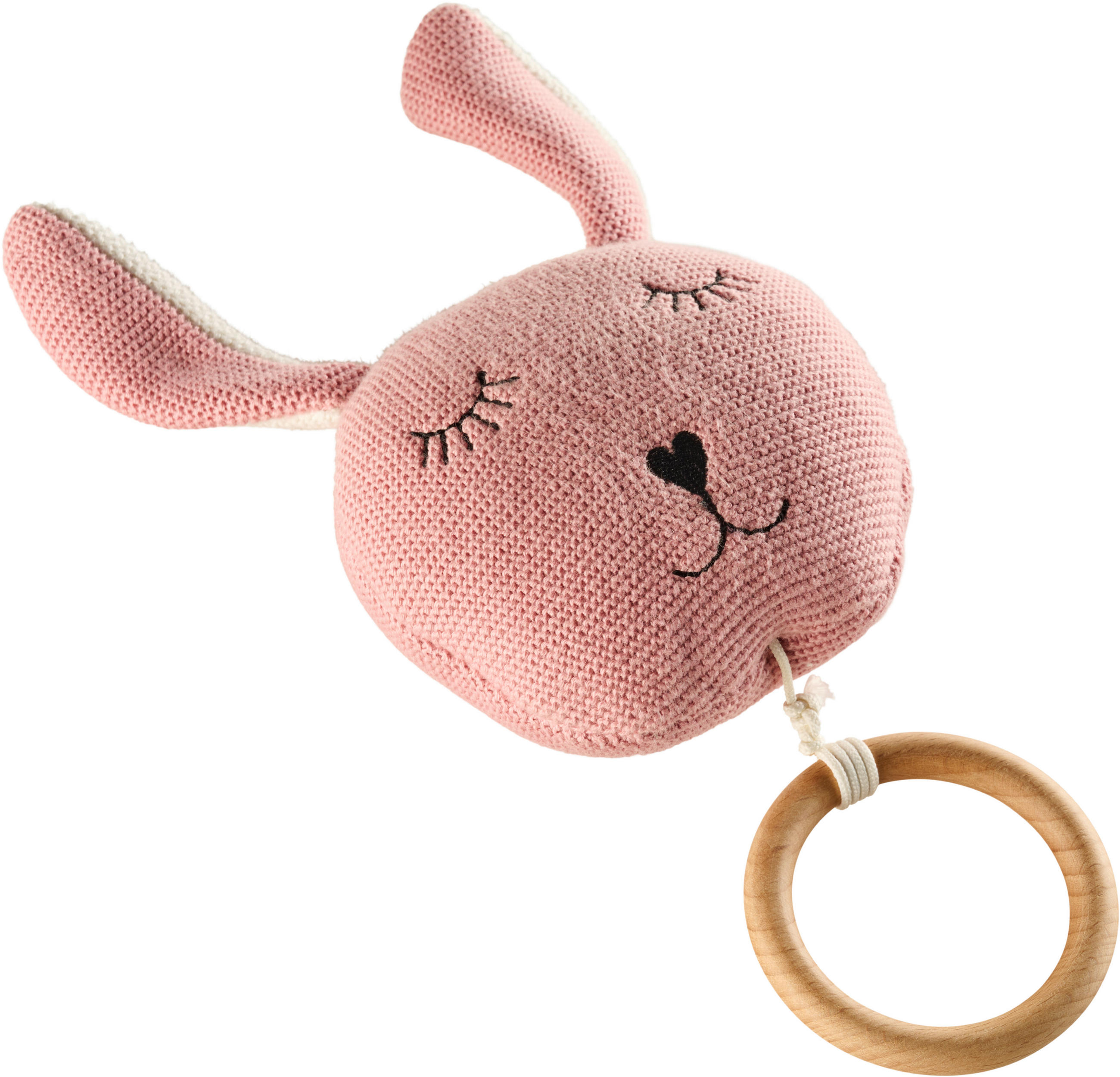 SPIELUHR PAULINE  - Pink/Naturfarben, Basics, Holz/Textil (13/13cm) - Avelia