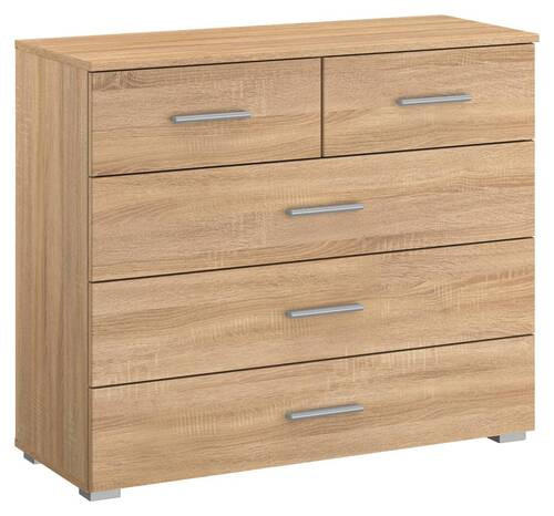 KOMMODE  in 93/81/42 cm  - Alufarben/Sonoma Eiche, Basics, Holzwerkstoff/Kunststoff (93/81/42cm) - Xora