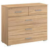 KOMMODE  in 93/81/42 cm  - Alufarben/Sonoma Eiche, Basics, Holzwerkstoff/Kunststoff (93/81/42cm) - Xora