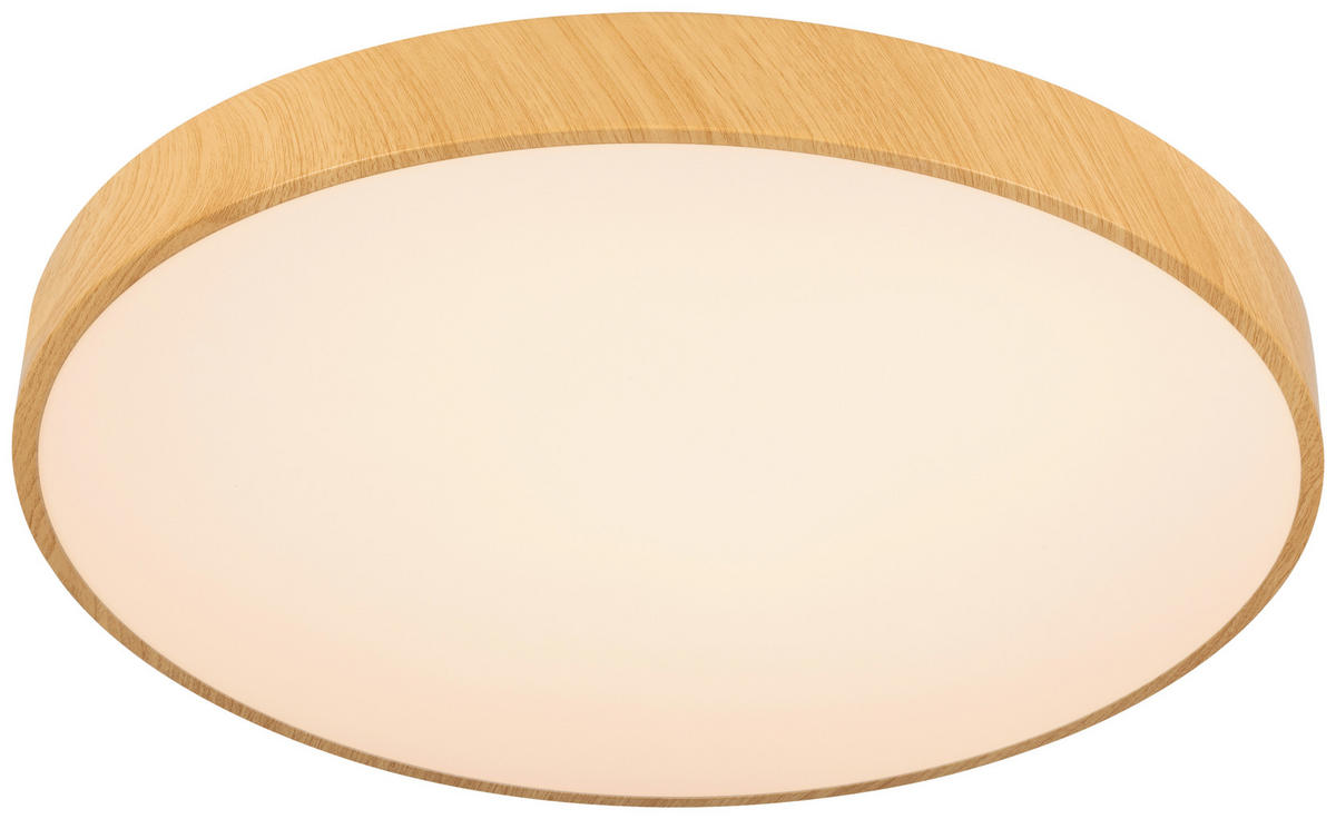 LED-DECKENLEUCHTE - Naturfarben/Weiß, Trend, Kunststoff/Metall (50/13cm) - Novel