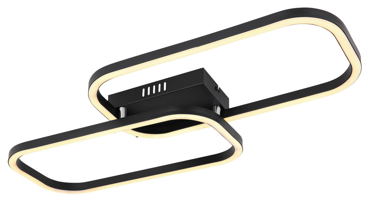 STROPNA LED-SVETILKA   //3000 K/230 V/ - črna/opal, Design, kovina/umetna masa (62,6/30,6/6cm)