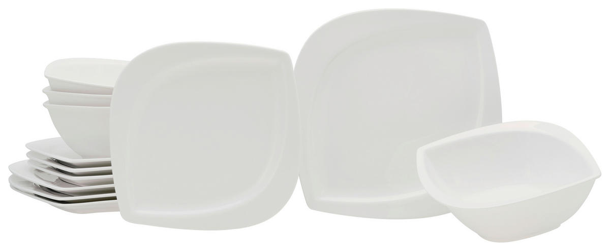 SERVIS Melbourne 12 delar  - vit, Basics, keramik - Creatable