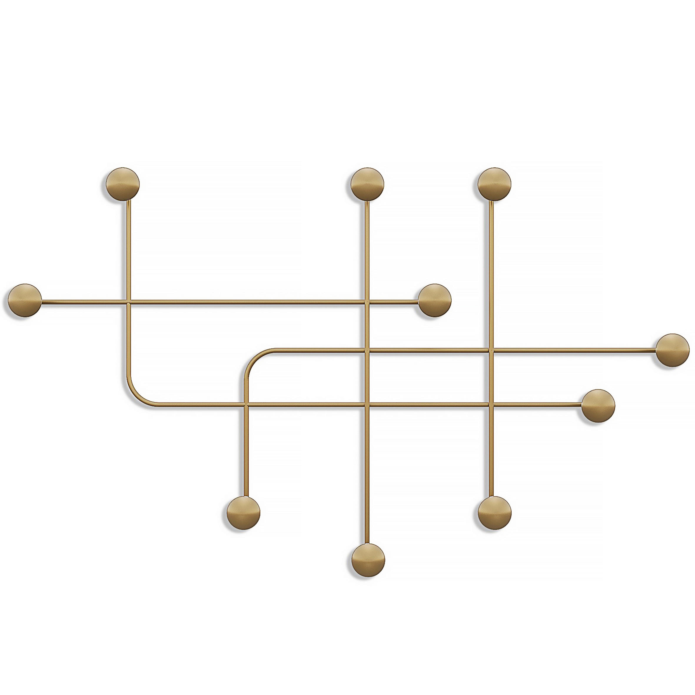 WANDGARDEROBE - Goldfarben, Basics, Metall (107/64/10cm)