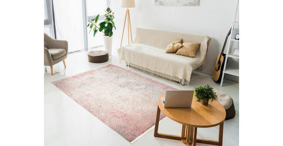 VINTAGE-TEPPICH 133/190 cm Saint Creme, Rosa  - Creme/Rosa, Design, Textil (133/190cm) - Novel