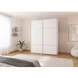 SCHWEBETÜRENSCHRANK 201/223/68 cm 2-türig Weiß  - Alufarben/Weiß, KONVENTIONELL, Holzwerkstoff/Metall (201/223/68cm) - Novel