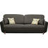 DREISITZER-SOFA Webstoff Dunkelbraun - Dunkelbraun/Multicolor, Design, Holz/Textil (235/87/98cm) - Hom`in DREISITZER-SOFA Webstoff Dunkelbraun - Dunkelbraun/Multicolor, Design, Holz/Textil (235/87/98cm) - Hom`in