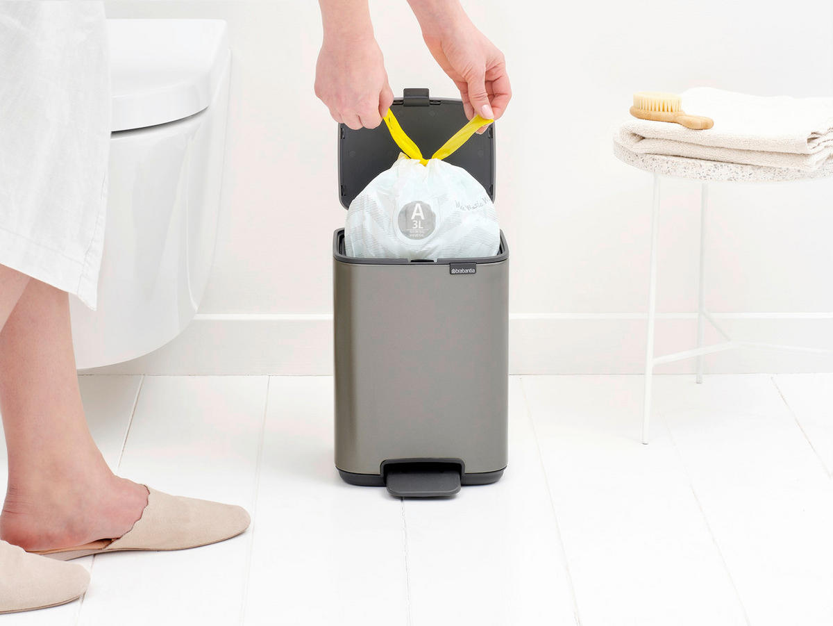 KANTA SA PAPUČICOM  4 l   - antracit/platinasta, Konvencionalno, metal/plastika (20/26,8/20,5cm) - Brabantia