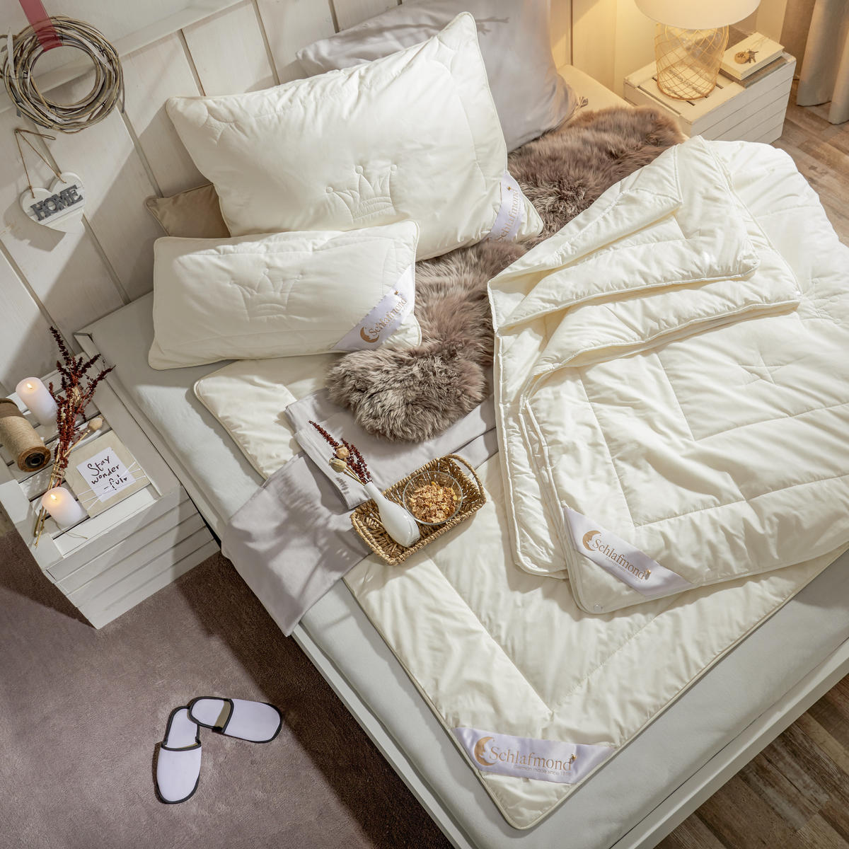 GANZJAHRESDECKE 140/200 cm DER KLEINE PRINZ  - Creme, Basics, Naturmaterialien (140/200cm) - Schlafmond