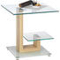 BEISTELLTISCH rechteckig Klar, Sonoma Eiche, Weiß - Klar/Weiß, Design, Glas/Metall (50/50/50cm) BEISTELLTISCH rechteckig Klar, Sonoma Eiche, Weiß - Klar/Weiß, Design, Glas/Metall (50/50/50cm)